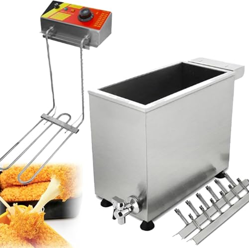 FLTRGO Freidora Comercial EléCtrica Profesional Mazorca MaíZ, máquina Comercial eléctrica para Hacer palitos de Queso para Perros, freidora automática, Uso doméstico en Restaurante de Cocina~/
