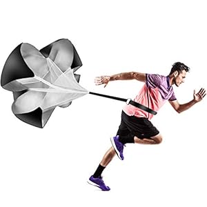 speed training parachute, running parachute speed training resistance umbrella adjustable hurdles speed chute for speed training football Basketball training fitness sprint equipment adults youth kids