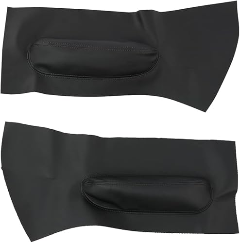 Cubierta de cuero para tarjeta de inserción de panel de puerta, compatible con VW Beetle 1998-2010, 2 unidades, color negro