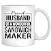 N\A Orgoglioso Marito di Sandwich Maker Regali Divertente Tazza da caffè Anniversario Tazza da tè in Ceramica Bianco 11OZ
