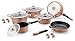 Batteria di Pentole 14 Pezzi in Pietra Lavica Royalty Line - Colore Rame