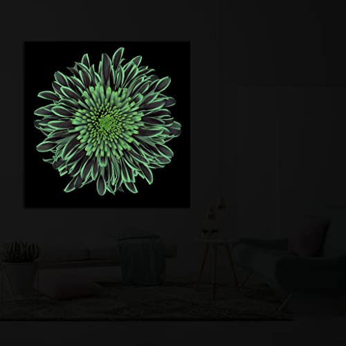 Tableau fleurs lumineux pour apaiser vos nuits dans l'obscurité 80x80