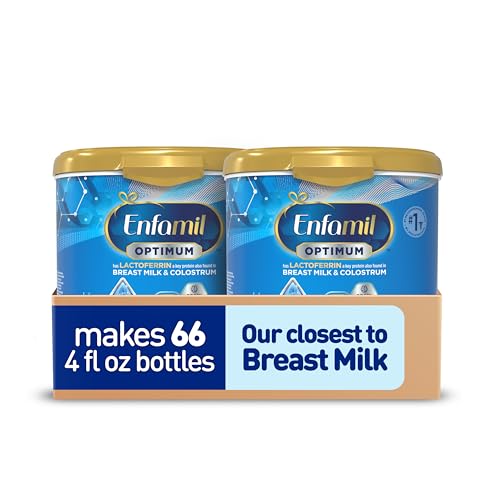 Enfamil Optimum (Enspire),Our Closest Formula to Breast Milk,Immune-Supporting Lactoferrin and Brain-Supporting DHA Baby Formula,Powder 20.5 Oz Tub,(Pack of 2)