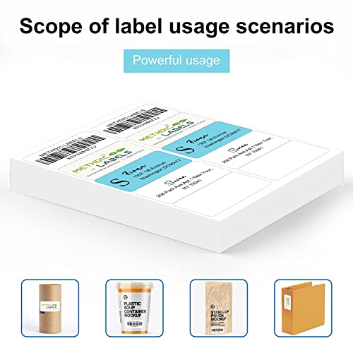 Methdic Shipping Labels 2"×4" 1000 Labels Sticker Paper For Laser/Ink Jet Printer Mailing Labels 8.5"×11" White 10 Per Sheet #TOP4