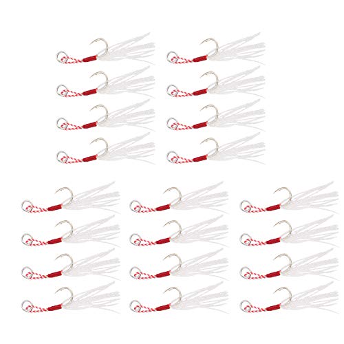 FastUU Bright Lines Angelhaken, 20 Stück Angelhaken, Meeresangeln zum Angeln Angeln im See Angeln Liebhaber