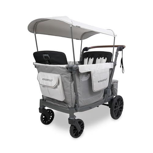 Image of WonderFold L4 Stroller Wagon, Aluminum Frame, 4 Seater, Gray