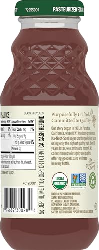 Image of R.W. Knudsen Organic Just Cranberry Juice, 8 fl oz (12 Pack)