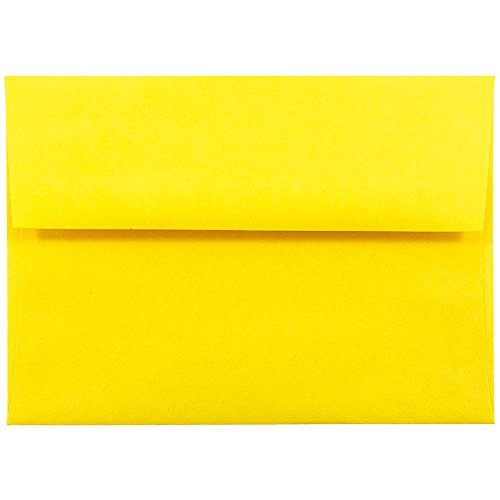 Enveloppes invitation A6 haut de gamme en papier jaune texturé
