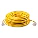 ClearMax 100' 14/3 Heavy DutyVinyl Outdoor Light Up Extension Cord with 3 Prong Grounded Plug - UL Approved - 14 AWG - 100 Feet - Yellow