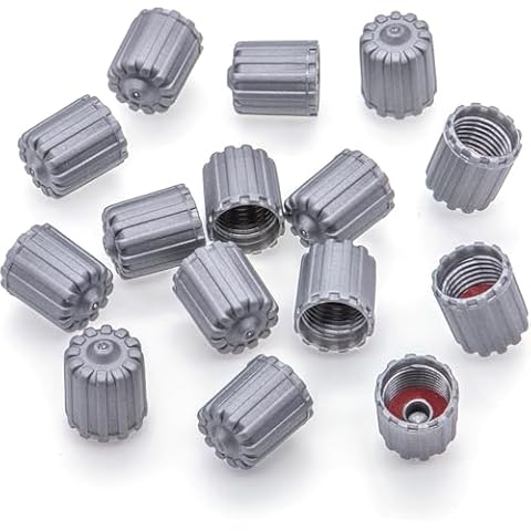 10 Pack Grey Tyre Valve Stem Caps Cover