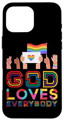 God Loves Everybody Gay Christian ���C���{�[�~�[�� �X�}�z�P�[�X iPhone 16 Pro Max �p