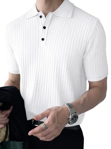 Image of Noble Monk Relax Fit |Textured| Lycra | Polo Neck T-Shirt