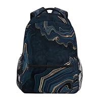 Children's Backpack, Schoolbag Teal Turquoise Tie Dye Large Capacity Students Bookbag Rucksack Knapsack for Boys Girls Adults Teen
