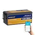 SHMAG 12V 300Ah LiFePO4 Battery, Built-in 200A BMS, Low Temp Protection, 4000+ Deep Cycles Bluetooth Lithium Battery Idea for RV, Solar, Motorhome, Off-Grid, Boat, Marine