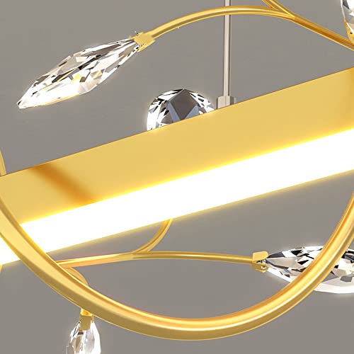 Modern Simple Study Long Pendant Lamp avec suspension LED dorée pour table de repas - 6