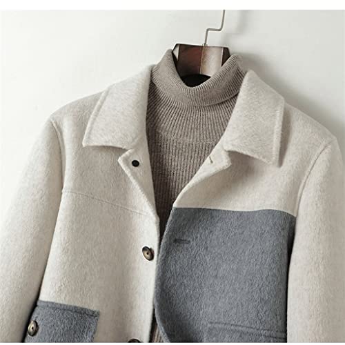 CHUNYU Wollen jas korte sectie revers kleurblokkerende tweed jas herfst en winter nieuwe jeugd casual kasjmiervrije jas - Image 6