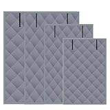 Frostschutz-Fenster-Isolierdecke und Vorhang-Set für Winterschutz vor Kälte, aus Oxford-Tuch und Baumwolle für Wohn- oder Gewerbeflächen (119,4 x 160 cm)