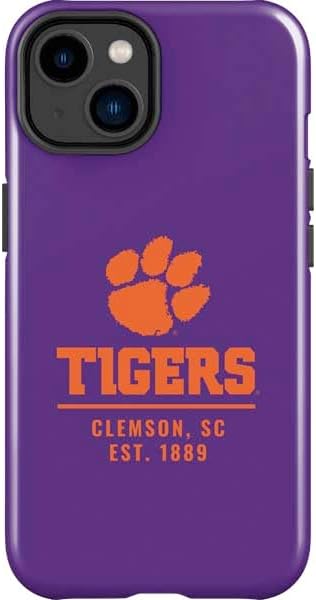 Skinit Impact Phone Case Compatible with iPhone 15 - Officially Licensed Clemson University Paw Logo Design