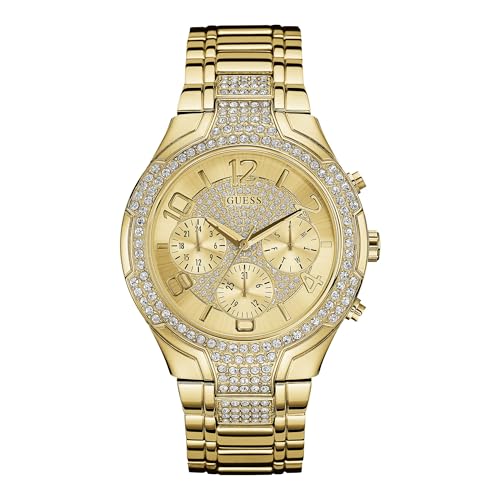 Montre de sport brillante Guess dorée l'éclat du luxe pour vos poignets