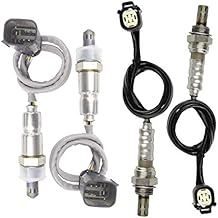 4PCS Oxygen O2 Sensor 1 & 2 لعام 2011 2012 2013 2014 Ford F-150 Mustang 3.7L Upstream + Downstream