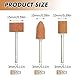 42 PCS Schleifaufsatz Set, Schleifsteine Zylinder/Kegel, 120 Körnung, Aufsätze für Bohrmaschine, Metall, Jade, Holz, Polieren, Basteln, Mini-Schleifer Zubehör