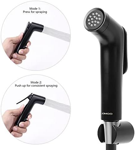Handheld Bidet Sprayer Kit JOMOO Wall Mounted Matte Black 2 Spraying Modes Douche Muslim Shattaf Shower Spray for Toilet Bathroom Holder and Hook Included