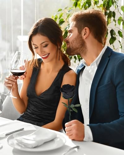 YAMPP Black Preserved Flowers Gifts for Women: Roses for Birthday Wedding Gift for Girlfriend Wife Grandma Mom