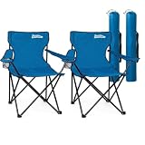 just be... Silla de camping – Asiento para exteriores ligero, festival - Azul rey/borde