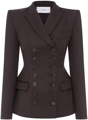 Double Breasted Blazer In Wool Suiting