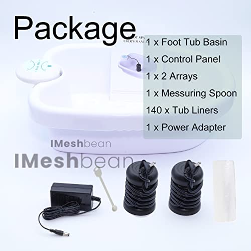 Máquina de baño de pies iónico iMeshbean Ion Detox con tina miniatura 6