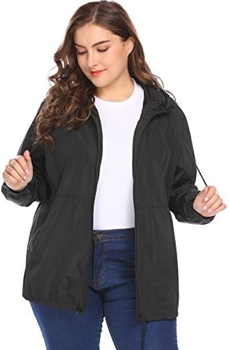 In'voland Women's Plus Size Rain Jacket 