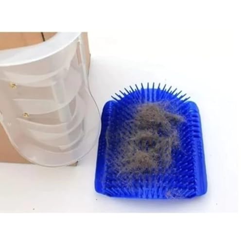 Escova Massageadora Parede Tira Pelos de Gato com Catnip - Brinquedo Massagem de Canto para Pet