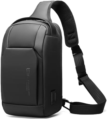 BANGE Fashion Sling Bag, Waterproof Shoulder bag, Crossbody Backpack for Men