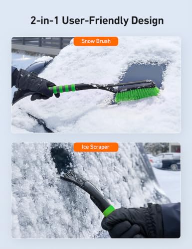 Image of AstroAI 27 inch 2-in-1 Detachable Snow Brush & Ice Scrapers for Car Windshield
