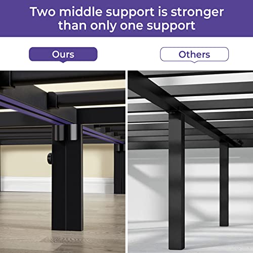 Greenforest Queen Size Bed Frame Easy Quick Assembly Metal Platform And Full Size Bed Frame With Headboard Easy Assemble #TOP3