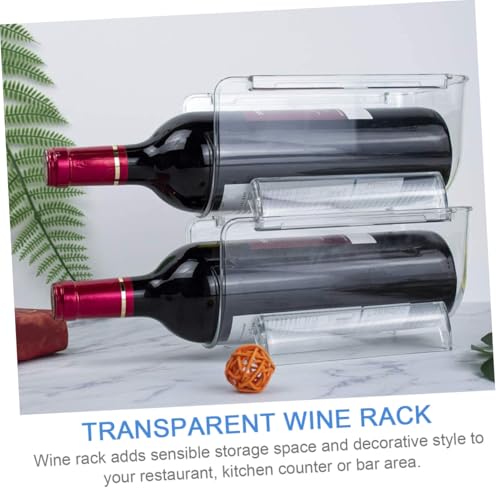 Organizador para botellas de vino acrílico transparente miniatura 3