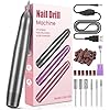 Electric Nail File, Professional Nail Drill Machine 20000RPM Adjustable Speed Manicure Pedicure Set, Low Vibration Electric Nail Drill for Gel Acrylic Nails for Beginner Girl Women Mum