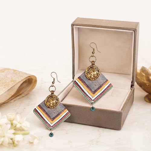 Image of Handcrafted Boho & Ethnic Earrings for Women - Wooden & Brass Statement Designs in Loop, Swing & Motif Styles