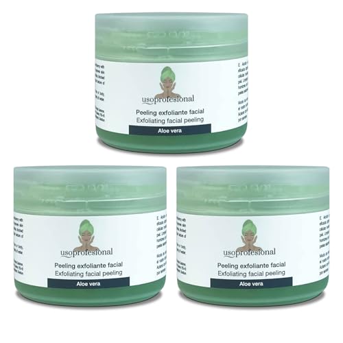 Peeling Exfoliante Facial con Aloe Vera | 3 x 250 ml | Limpieza de poros y Pieles Seborreicas