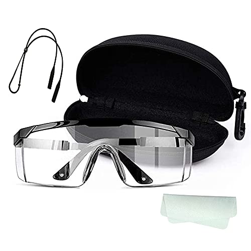 Safety Glasses, Glasses Goggles, Splash Shooting Glasses, Scratch UV Resistant Safety Glasses, Eye Protection with Clear View, for Men Women Lab Clear (transparent)â€¦