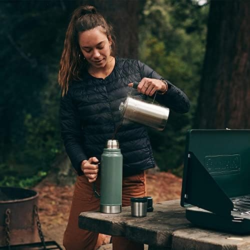 Stanley Heritage Classic Vacuum Bottle with Handle 1.1 qt | Wide Mouth w/Leakproof Cup Lid | Keep Drinks Hot or Cold | Insulated Stainless Steel Thermal Bottle | BPA-Free | Hammertone Green — view 4