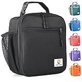 CaCTOUR Lunch Box for Men Women Adult,Premium Insulated Lunch Bag,Portable Small LunchBox for School Work Picnic (Black)