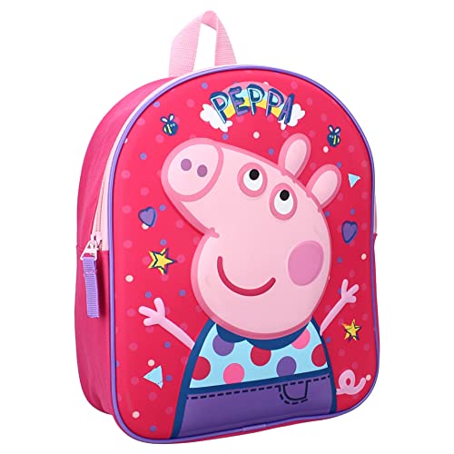 Backpack 3D Peppa Friends Around Town - Fucsia One