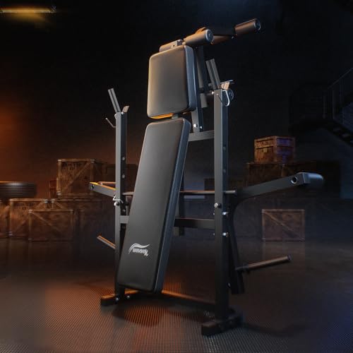 Miniatura 10 de Novonova Banco De Pesas Musculacion Ajustable Plegable, Multifuncional Inclinable Multifuncional Banco Musculación En Casa, Banco Musculación Plegable Hasta 150kg