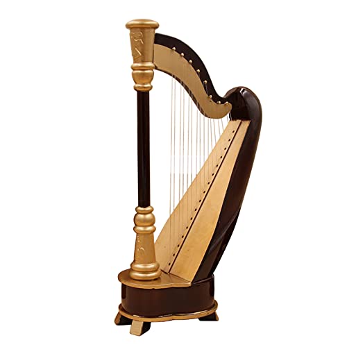 Harpe miniature figurine instrument de musique modele en bois