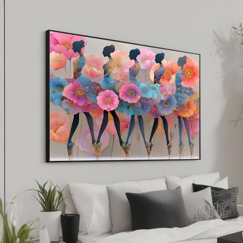 Tableau sur toile danseuse affiche moderne art abstrait luxueux salon