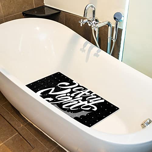 Tapis de baignoire antidérapant Halloween pour douche noire - 6