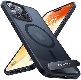 TORRAS iPhone 14 Pro dla MagSafe Stand Case czarne