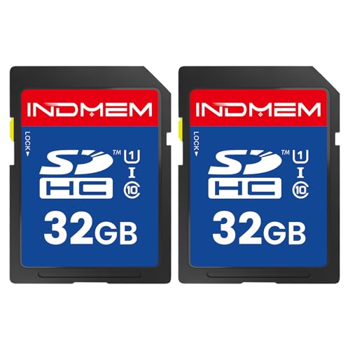 32GB SD Card, 2 Pack SDHC Memory Cards UHS-I U1 Class 10 High-Speed Full HD Video, Secure Digital Cards Compatible with Cameras, HD Camcorders, DSLR and PC, 32GB(2pc)
