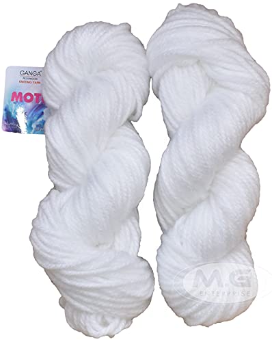 Image of Knitting Yarn Thick Chunky Wool, Sumo New Green 300 GMS Best Used with Knitting Needles-HL Art-ABBG
